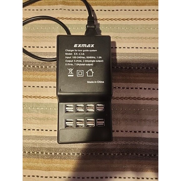 EXMAX Charger for Tour Guide System EX-C16, 16 USB SLOTS - Picture 4 of 4